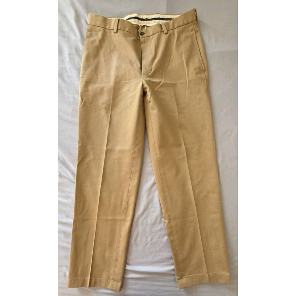 Brooks Brothers Advantage Chino Clark Pants Mens 33x30 Beige